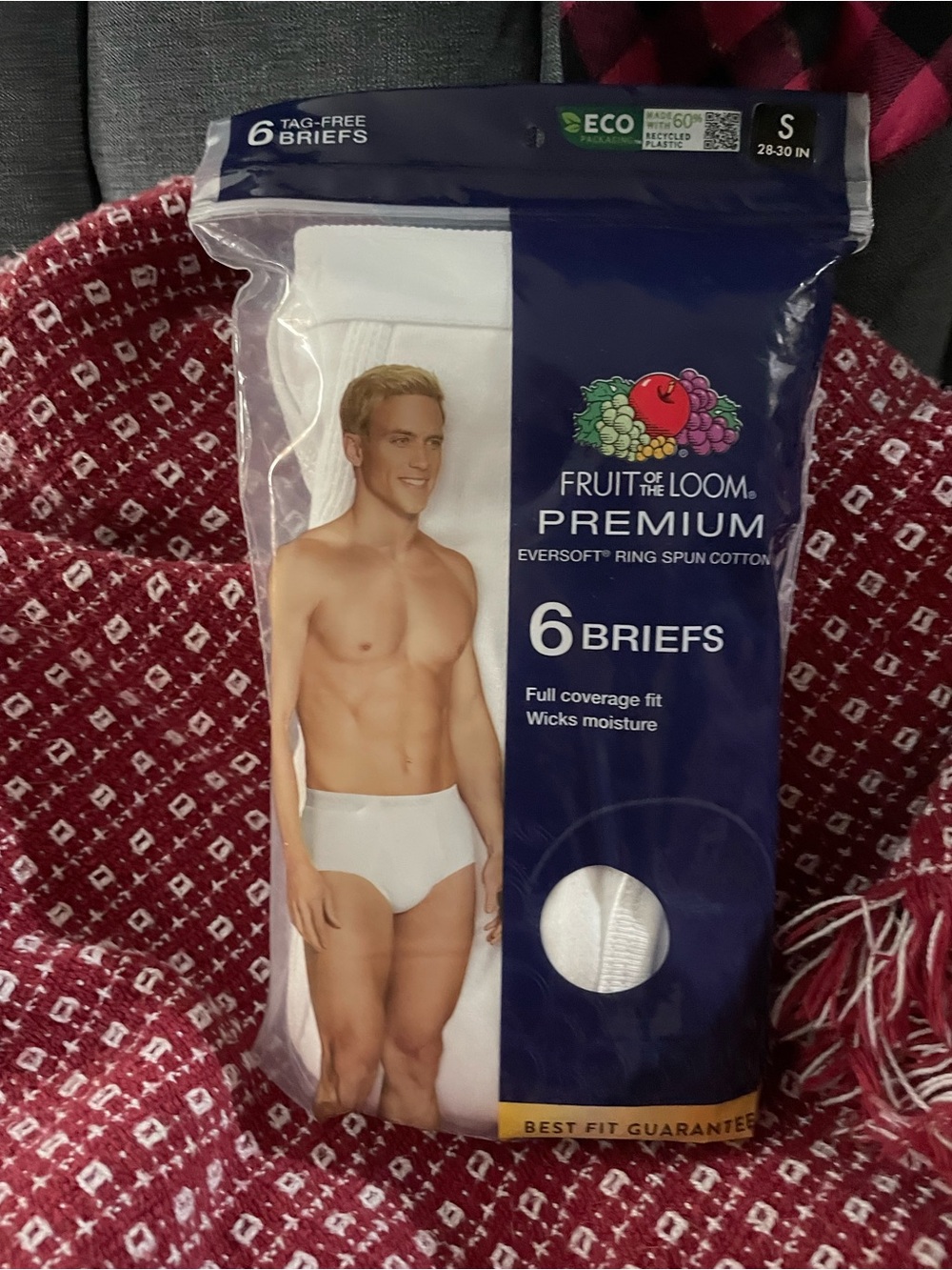 Fruit of the Loom Men's White Briefs - 6 Pack Premium